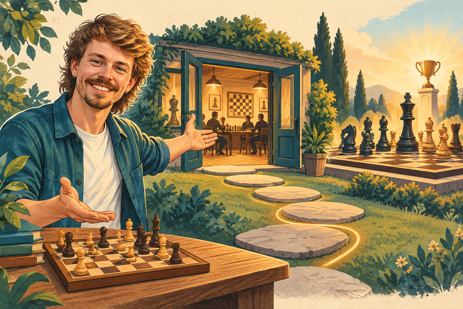 AI Gilbert presents a conceptual path from practice chess to club competition.